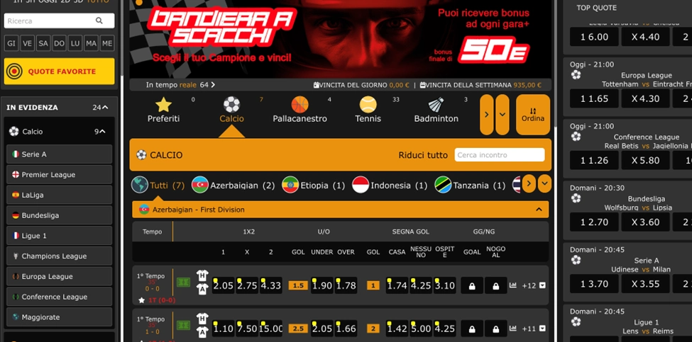 CasinoMania Scommesse Sportive